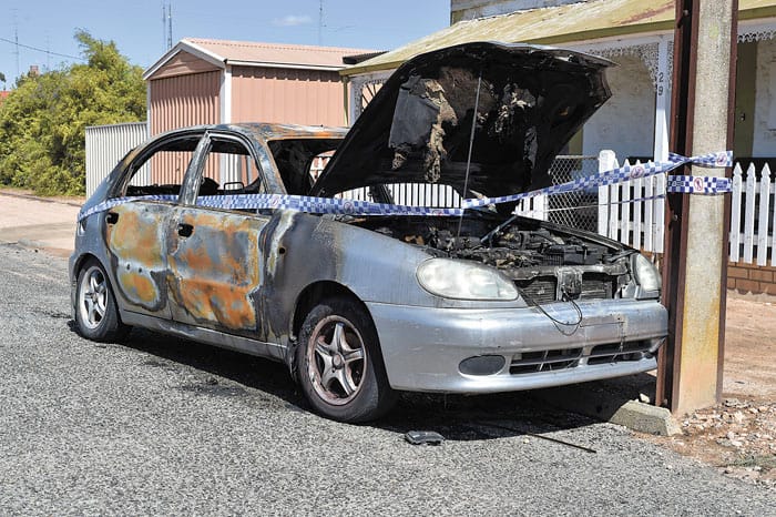 Vehicle fire on Ewing Street post image