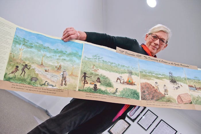 Paintings depict discovery of copper post image