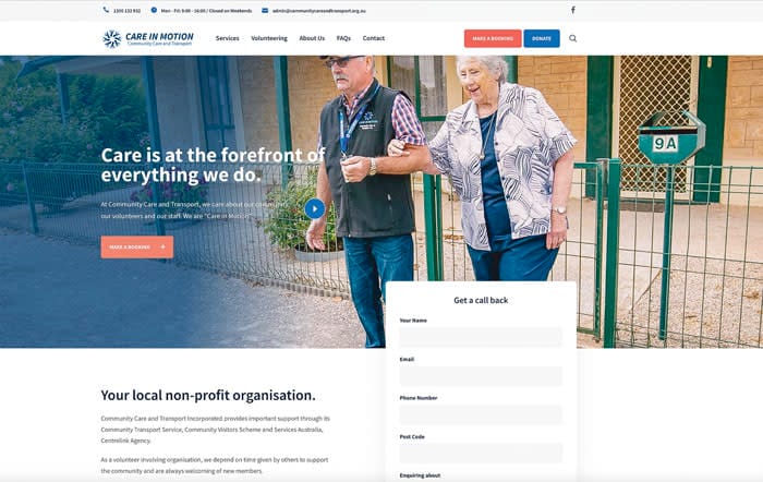 Oh, what a site for Community Care and Transport Inc. post image