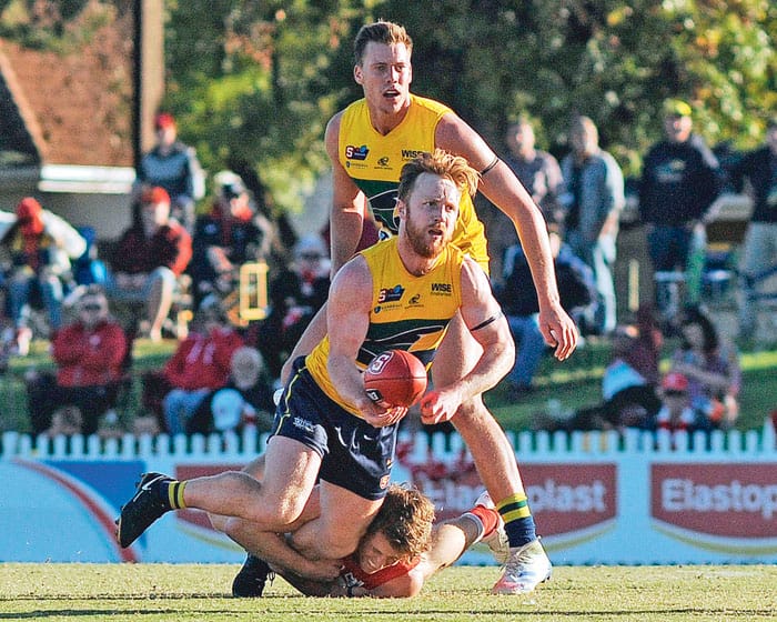 On an elevated stage post image