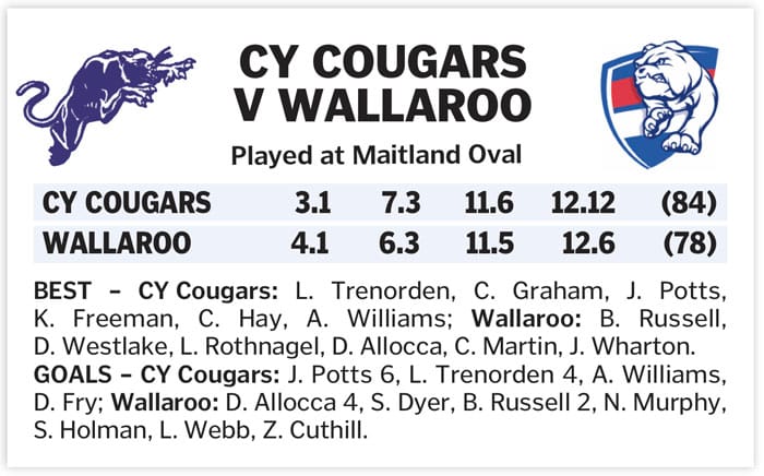 YPFL: Cougars in a tight game post image