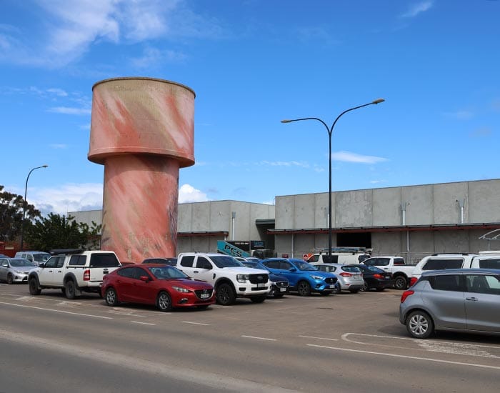 Water tower mural hidden by new development post image