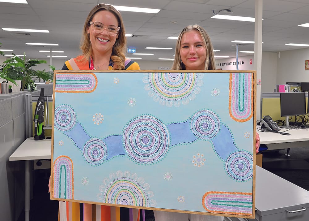 Aboriginal artwork installed in education office post image
