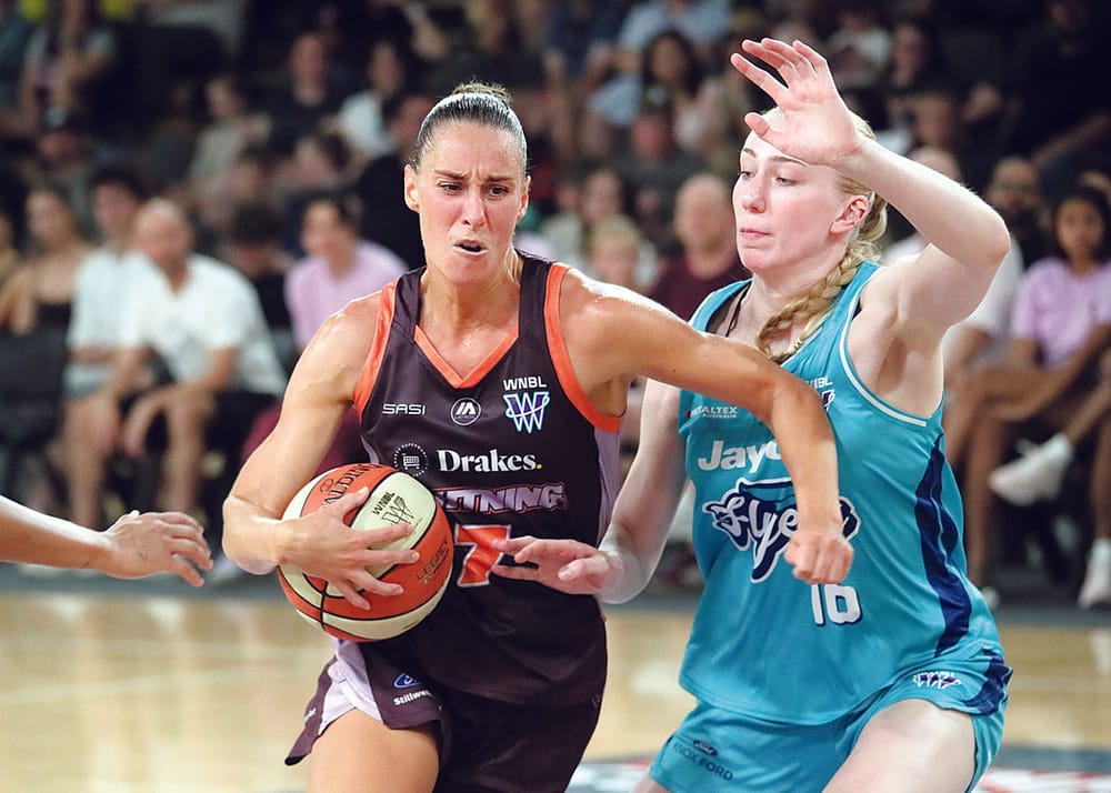 On an elevated stage post image